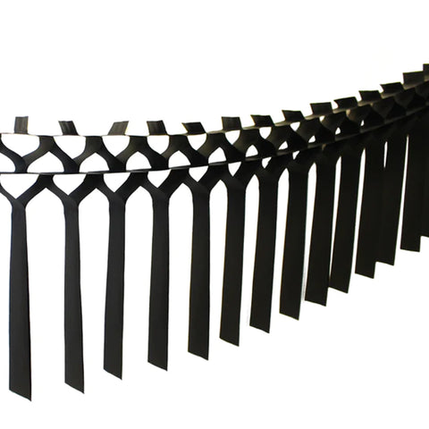 BLACK TISSUE STREAMER GARLAND