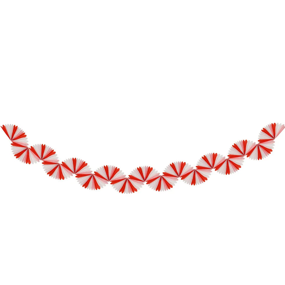 CANDY CANE STRIPE HONEYCOMB GARLAND