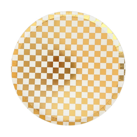 CHECK IT! GOLD CLASH DINNER PLATES