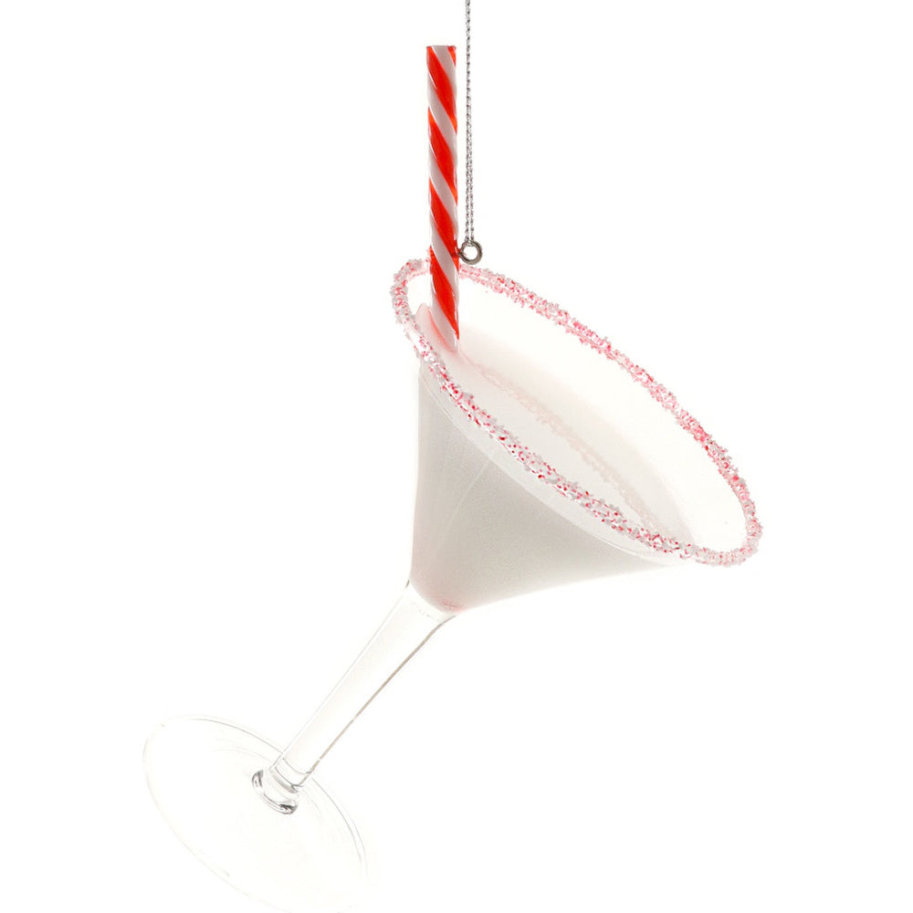 FESTIVE MARTINI GLASS ORNAMENT