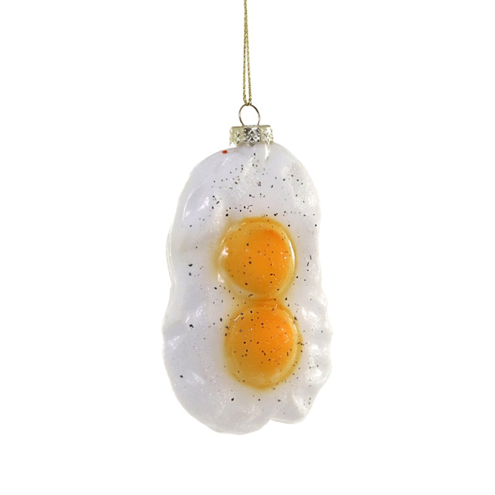 FRIED EGGS GLASS ORNAMENT
