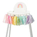 Iridescent Pastel Rainbow High Chair Garland Genwoo