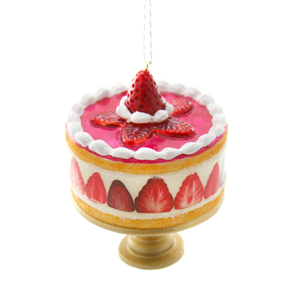 STRAWBERRY TRUFFLE GLASS ORNAMENT