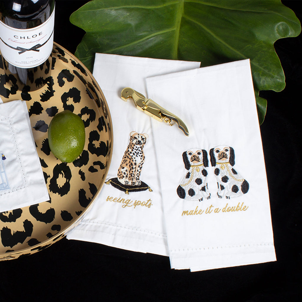 ANIMAL EMBROIDERED BAR TOWELS