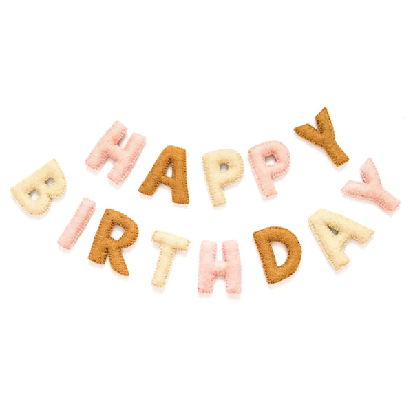 Felt Happy Birthday Garland – Party Hop Shop