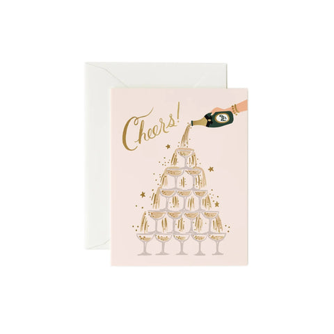 Champagne Tower Cheers Card - Rifle Paper