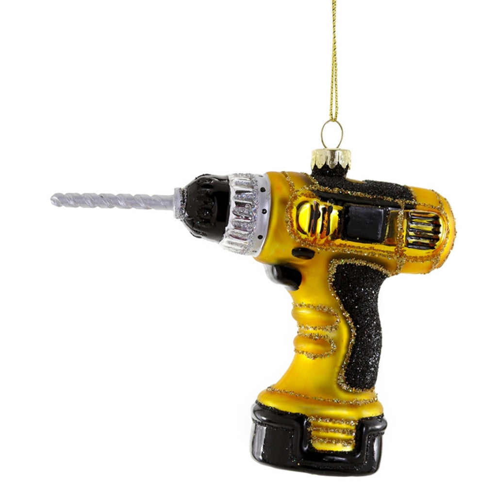 Cordless Drill Glass Ornament Cody Foster