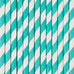 TURQUOISE STRIPE STRAW