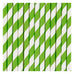 Green Striped Straws