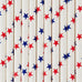 RED AND BLUE STARS STRAWS