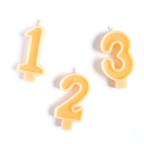 Retro Number Candles - Peach - Bash Party Goods