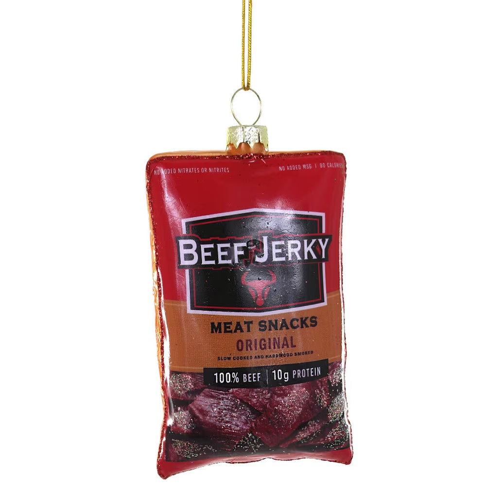 BEEF JERKY GLASS ORNAMENT