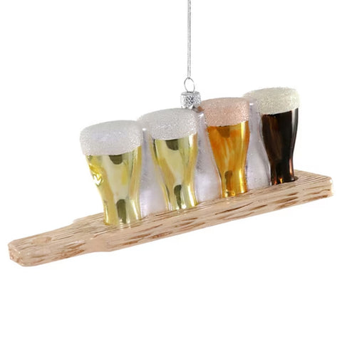 BEER FLIGHT GLASS ORNAMENT