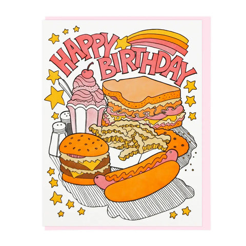 FAST FOOD BIRTHDAY CARD