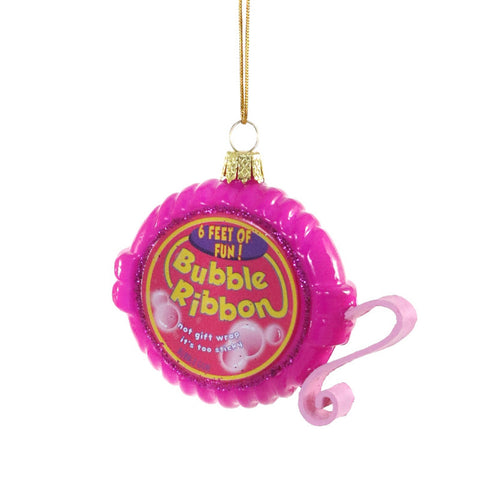 BUBBLE GUM TAPE GLASS ORNAMENT