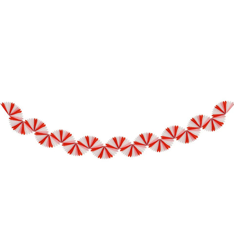 CANDY CANE STRIPE HONEYCOMB GARLAND