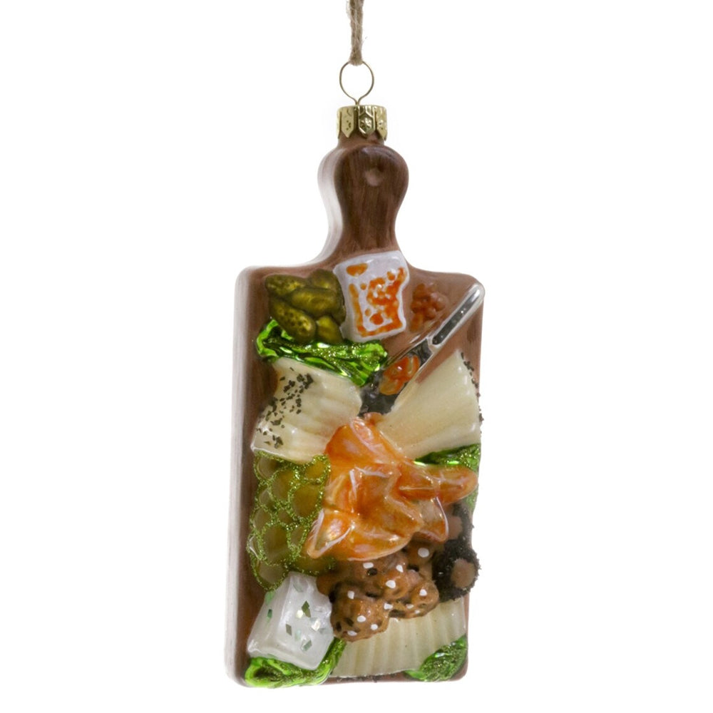 CHEESE BOARD GLASS ORNAMENT