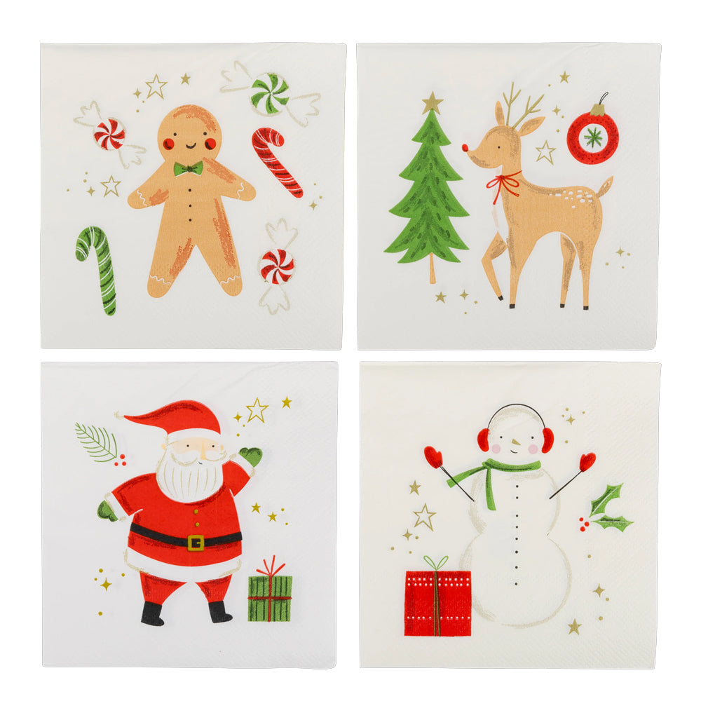 CHRISTMAS ICONS COCKTAIL NAPKINS