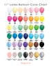 LATEX BALLOON BAR SOLIDS 11"