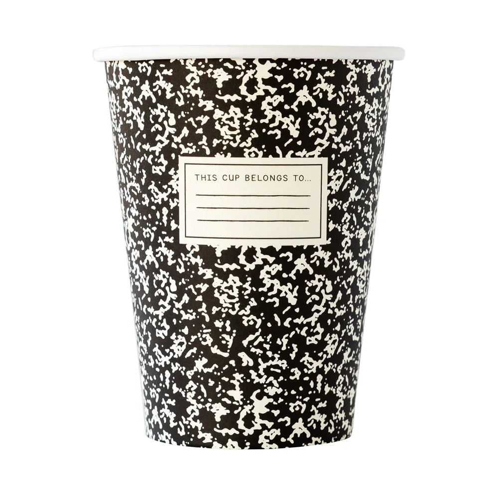 BACK TO SCHOOL COMPOSITION PAPER CUPS