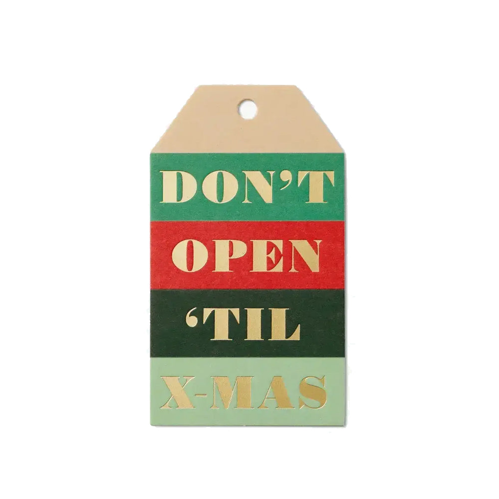 DON'T OPEN TILL X-MAS GIFT TAGS