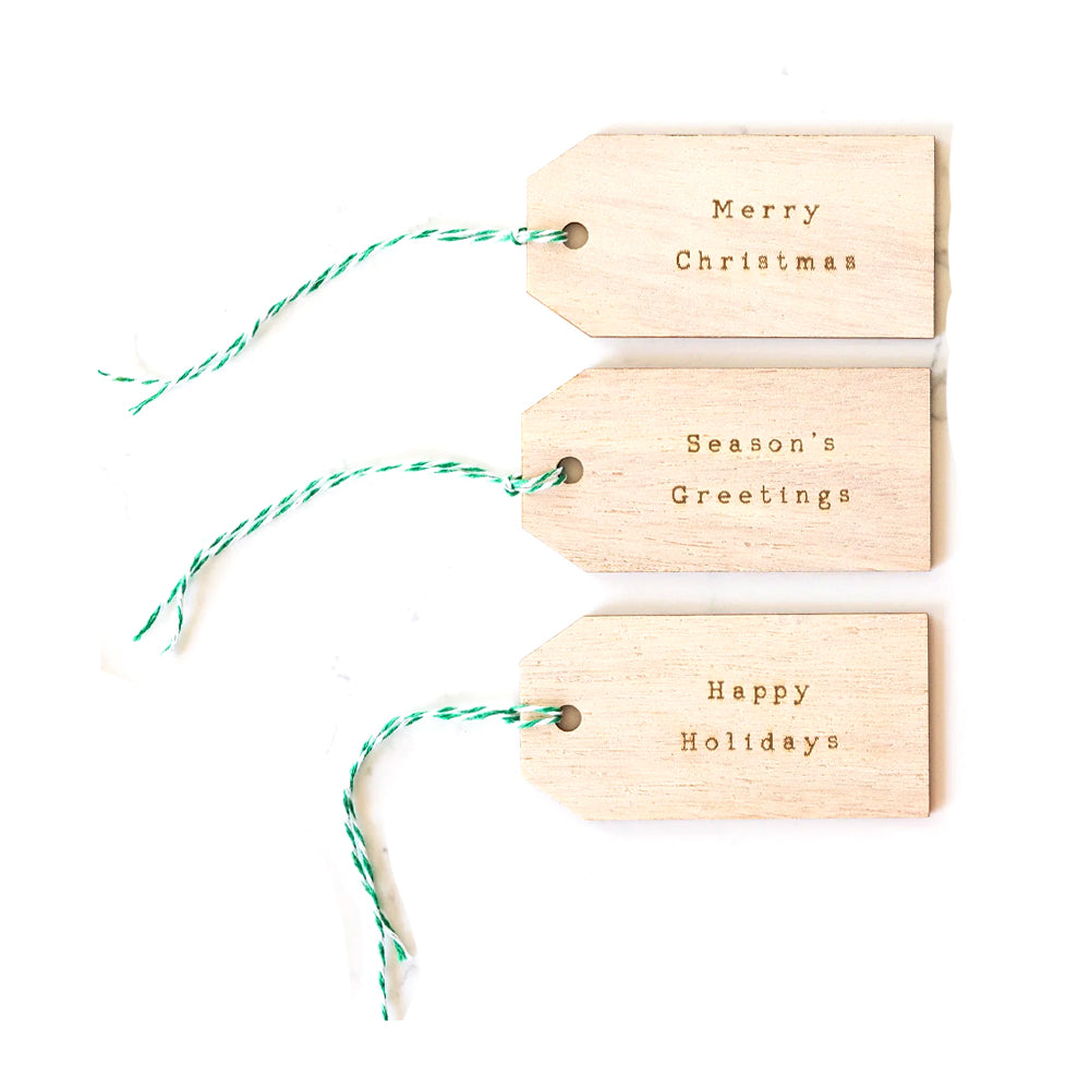 ETCHED WOOD GIFT TAGS
