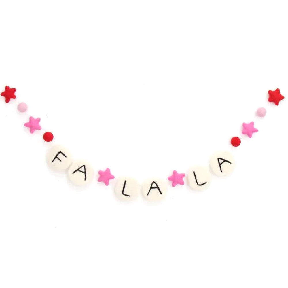 FA LA LA FRIENDSHIP BRACELET FELT GARLAND