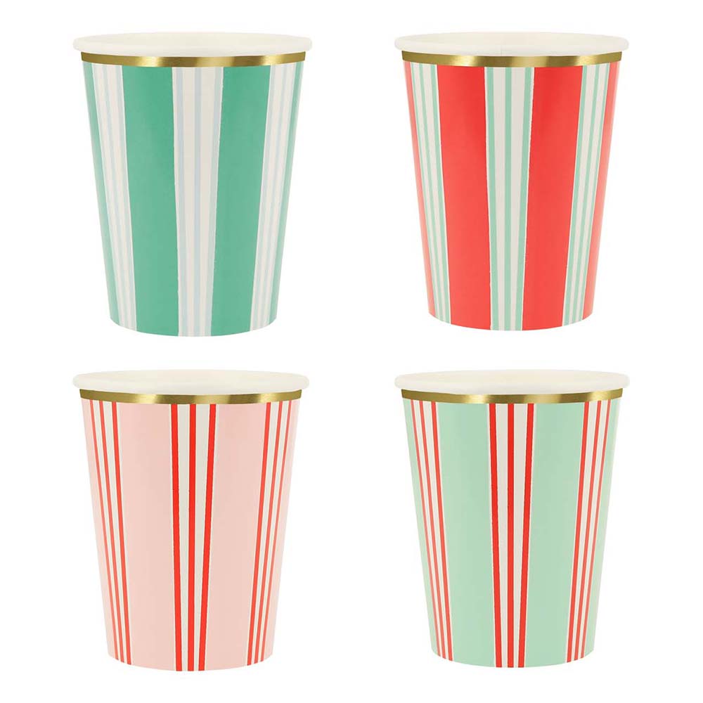 FESTIVE STRIPE CUPS