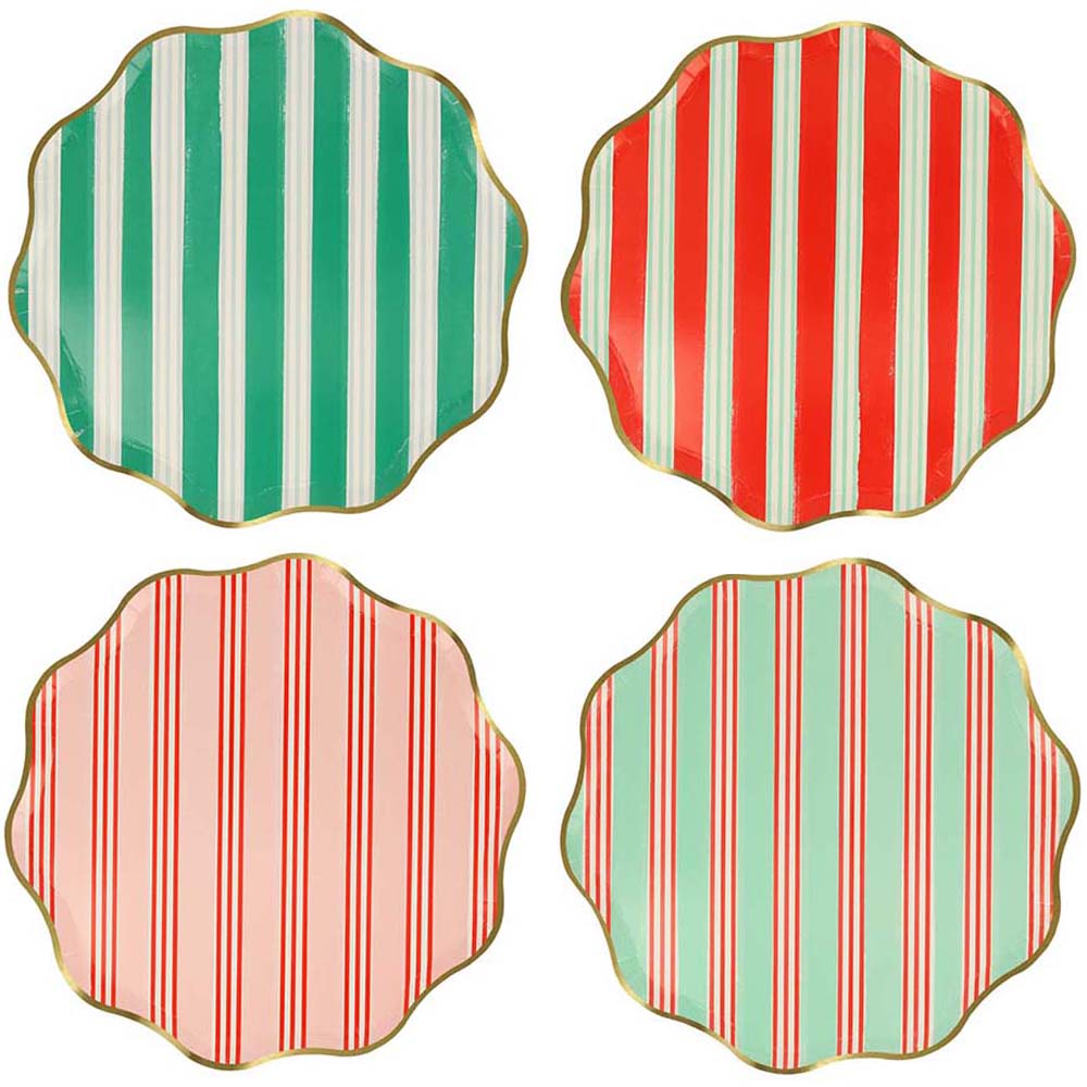 FESTIVE STRIPE DINNER PLATES