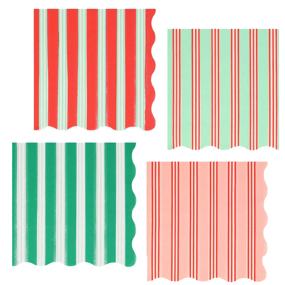 FESTIVE STRIPE LARGE NAPKINS