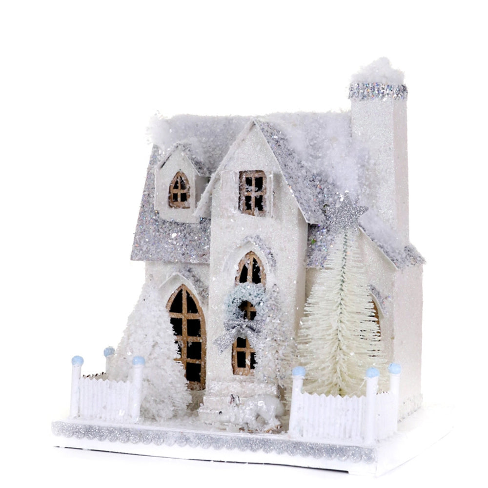 FROSTED MANSIONETTE MINIATURE DECOR HOUSE