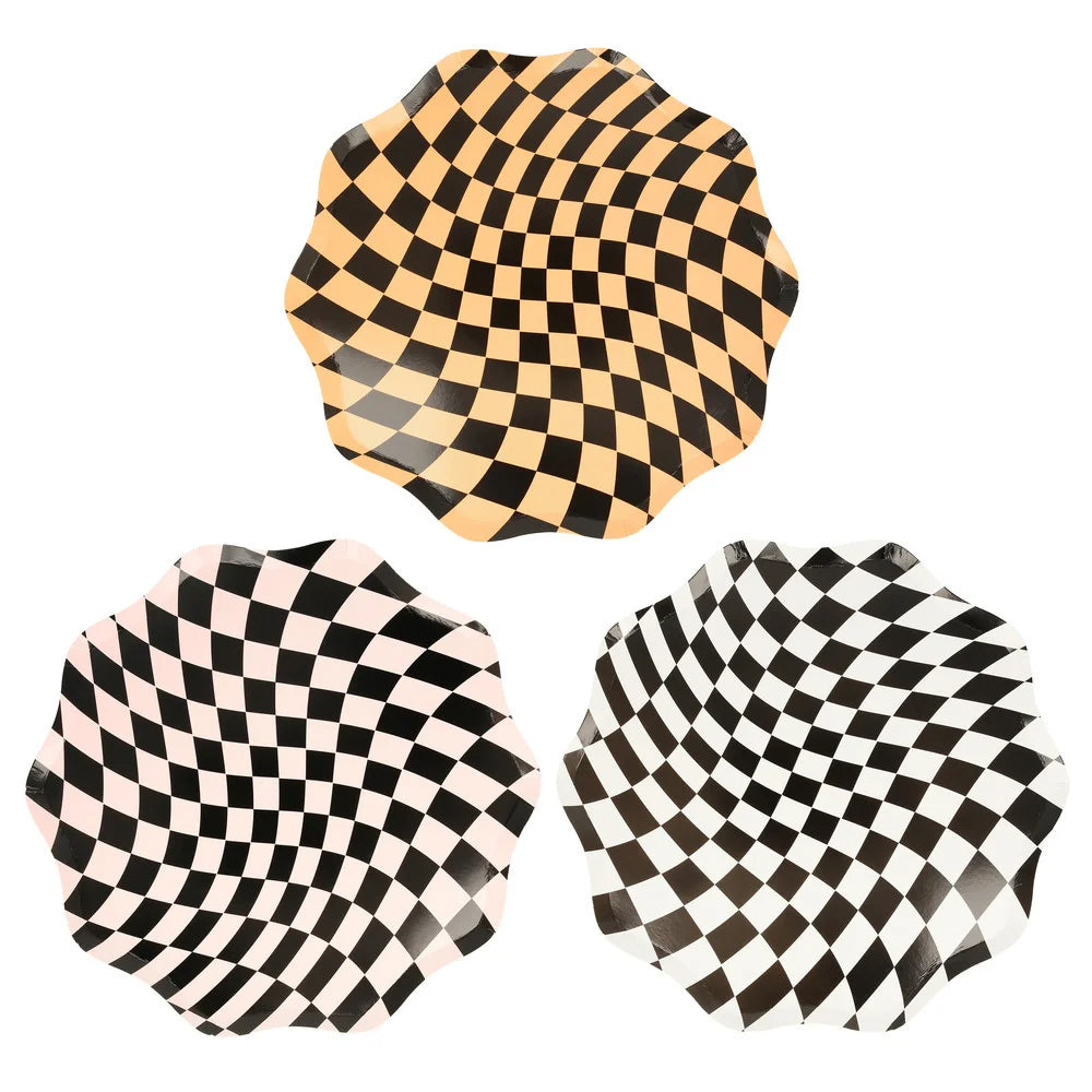HALLOWEEN CHECKER LARGE PLATES