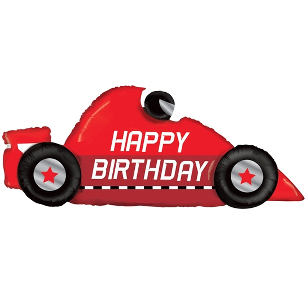 HAPPY BIRTHDAY RACE CAR FOIL BALLOON