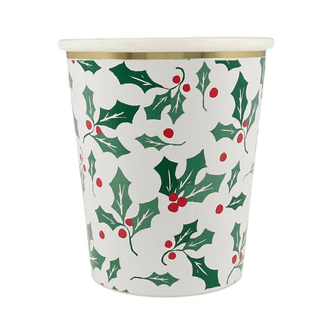 HOLLY PATTERN CUPS