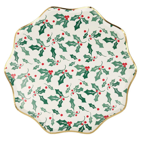 HOLLY PATTERN DINNER PLATES