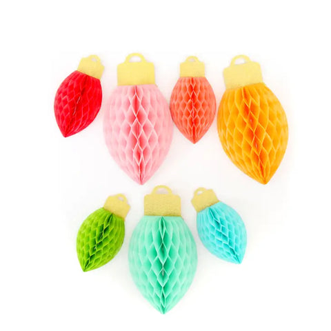 HONEYCOMB CHRISTMAS LIGHTS GIFT TOPPER SET