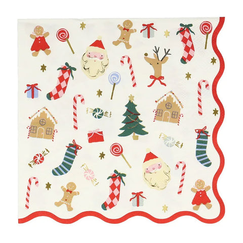 JOLLY CHRISTMAS LARGE NAPKINS