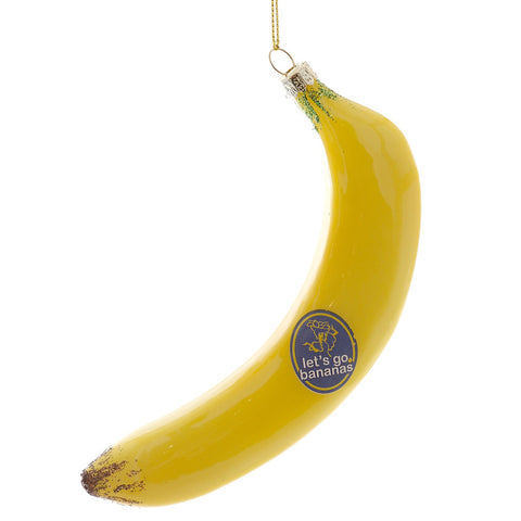 LET'S GO BANANAS GLASS ORNAMENT