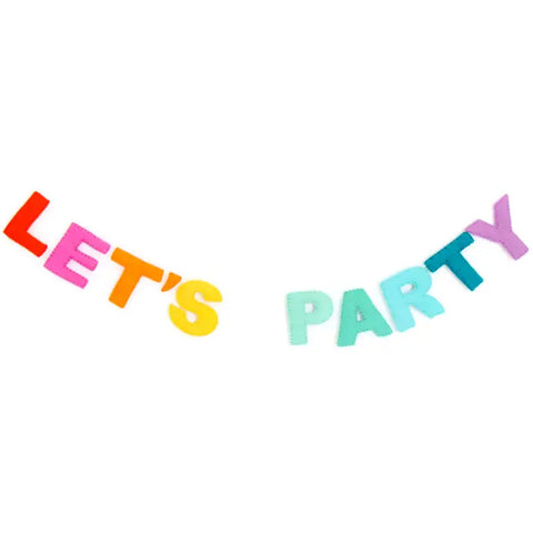 "LET'S PARTY" FELT LETTER GARLAND