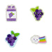 LIL' JUICY GRAPE SCENTED PENCIL TOPPER ERASER SET