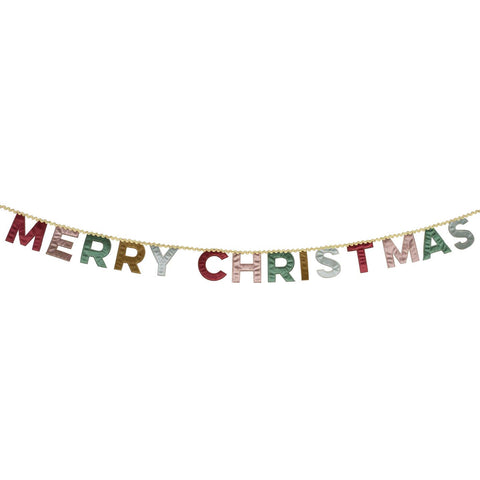 MERRY CHRISTMAS VELVET GARLAND