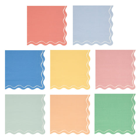 MIXED WAVY LINE LARGE NAPKINS