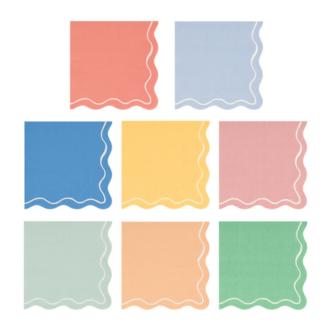 MIXED WAVY LINE SMALL NAPKINS