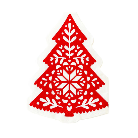 NORDIC TREE SHAPED DINNER NAPKINS