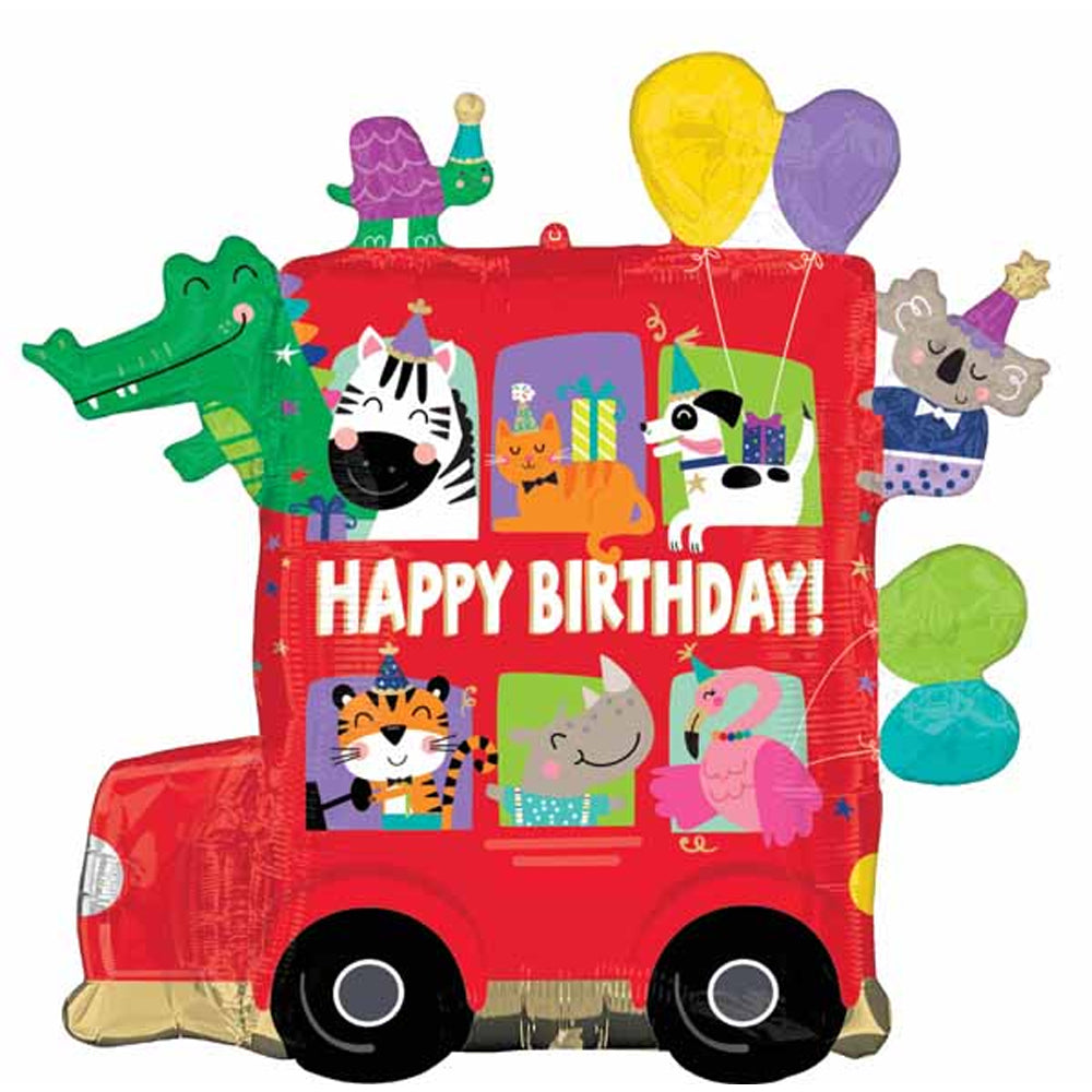 PARTY BUS BIRTHDAY FOIL BALLOON