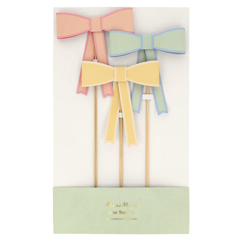 PASTEL BOW CAKE TOPPERS