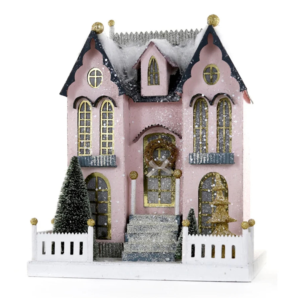 PASTEL PINK MANOR MINIATURE DECOR HOUSE