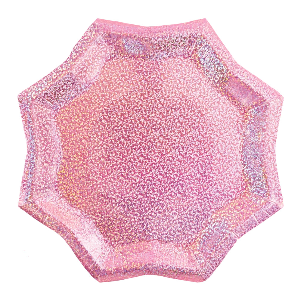 PINK FOIL STARBURST PLATES