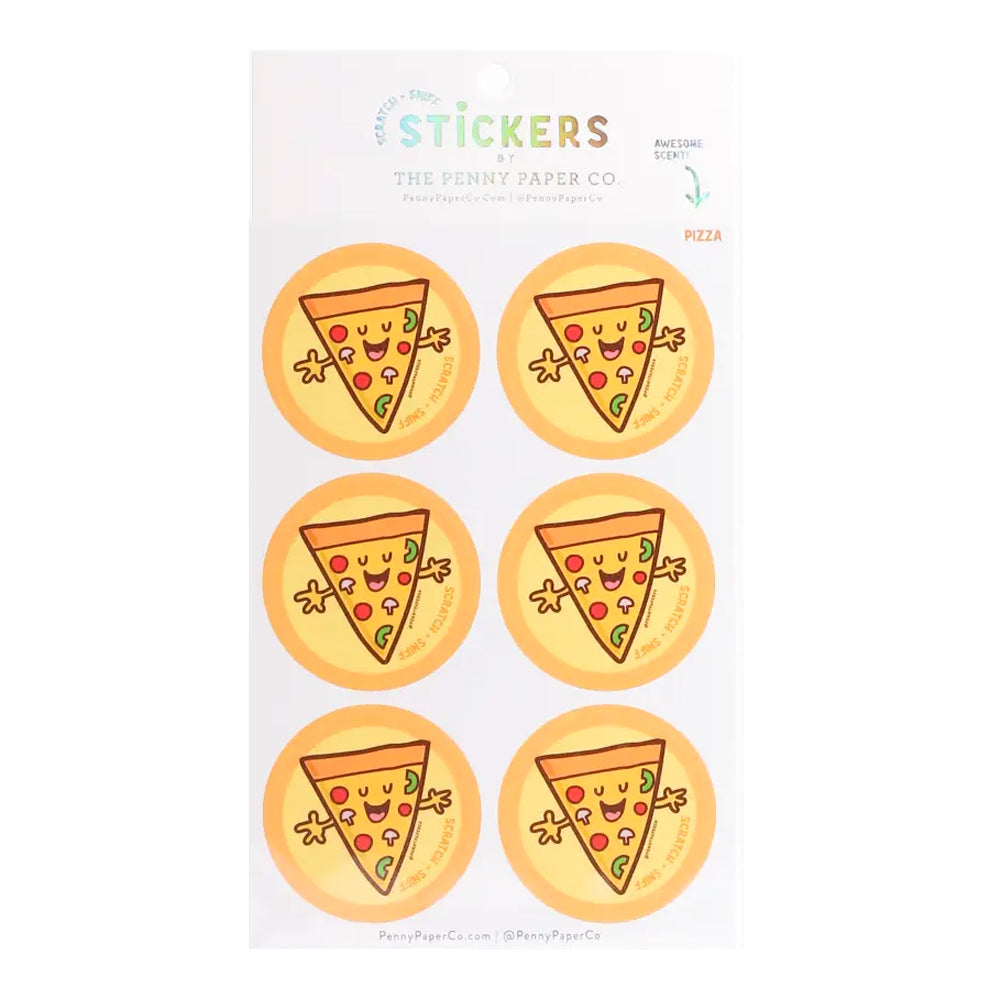 PIZZA SCRATCH AND SNIFF STICKERS