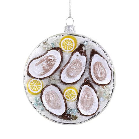 PLATED OYSTERS ON ICE ORNAMENT